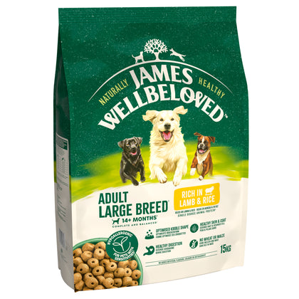 James Wellbeloved Adult Large Breed Dry Dog Food Lamb & Rice
