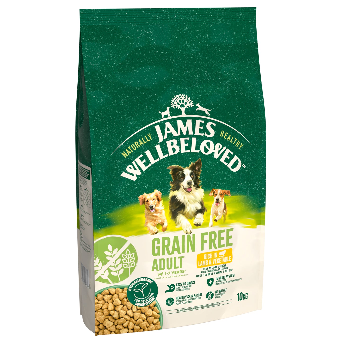 James Wellbeloved Grain Free Adult Dry Dog Food Lamb & Veg