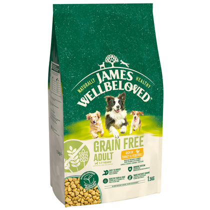 James Wellbeloved Grain Free Adult Dry Dog Food Turkey & Veg
