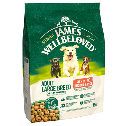 James Wellbeloved Adult Large Breed Dry Dog Food Chicken & Rice