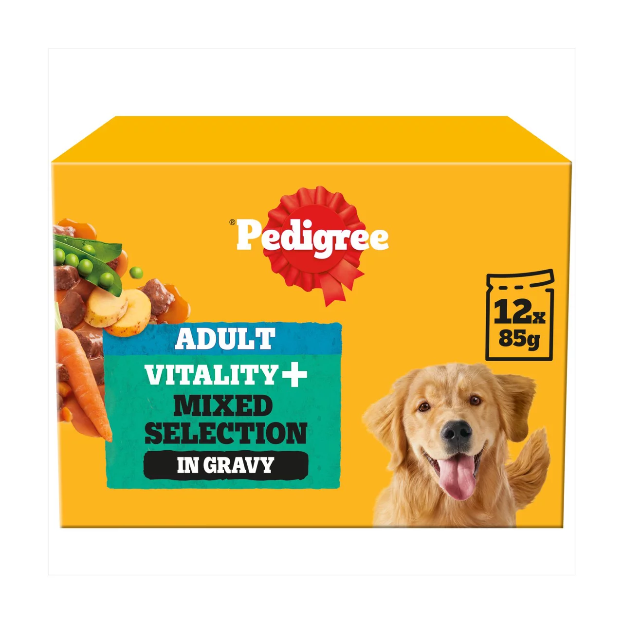 Pedigree Vitality plus Mixed Selection Adult Wet Dog Pouches in Gravy