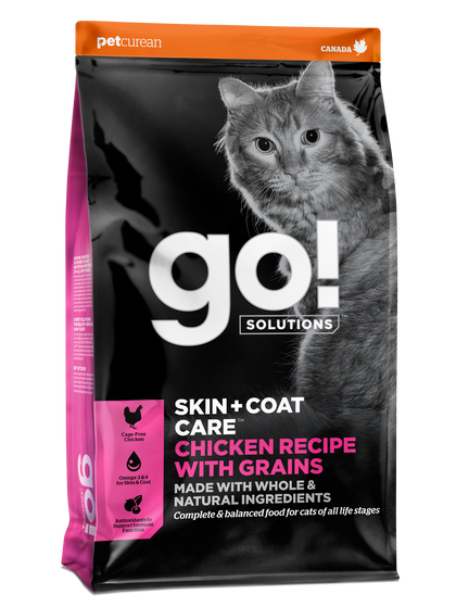 Go! Solutions Skin + Coat Care Chicken Recipe with Grains Dry Cat Food