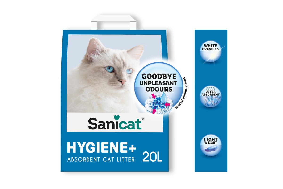 Sanicat Hygiene + Absorbent White Cat Litter