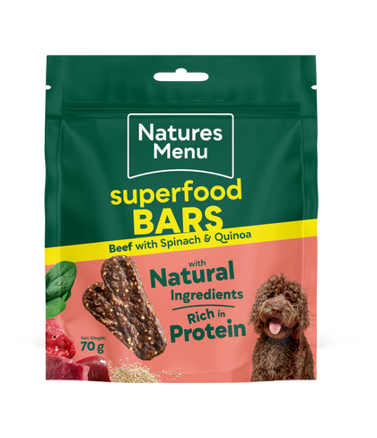 Natures Menu Country Hunter Superfood Bars - Beef Adult Dog Treats