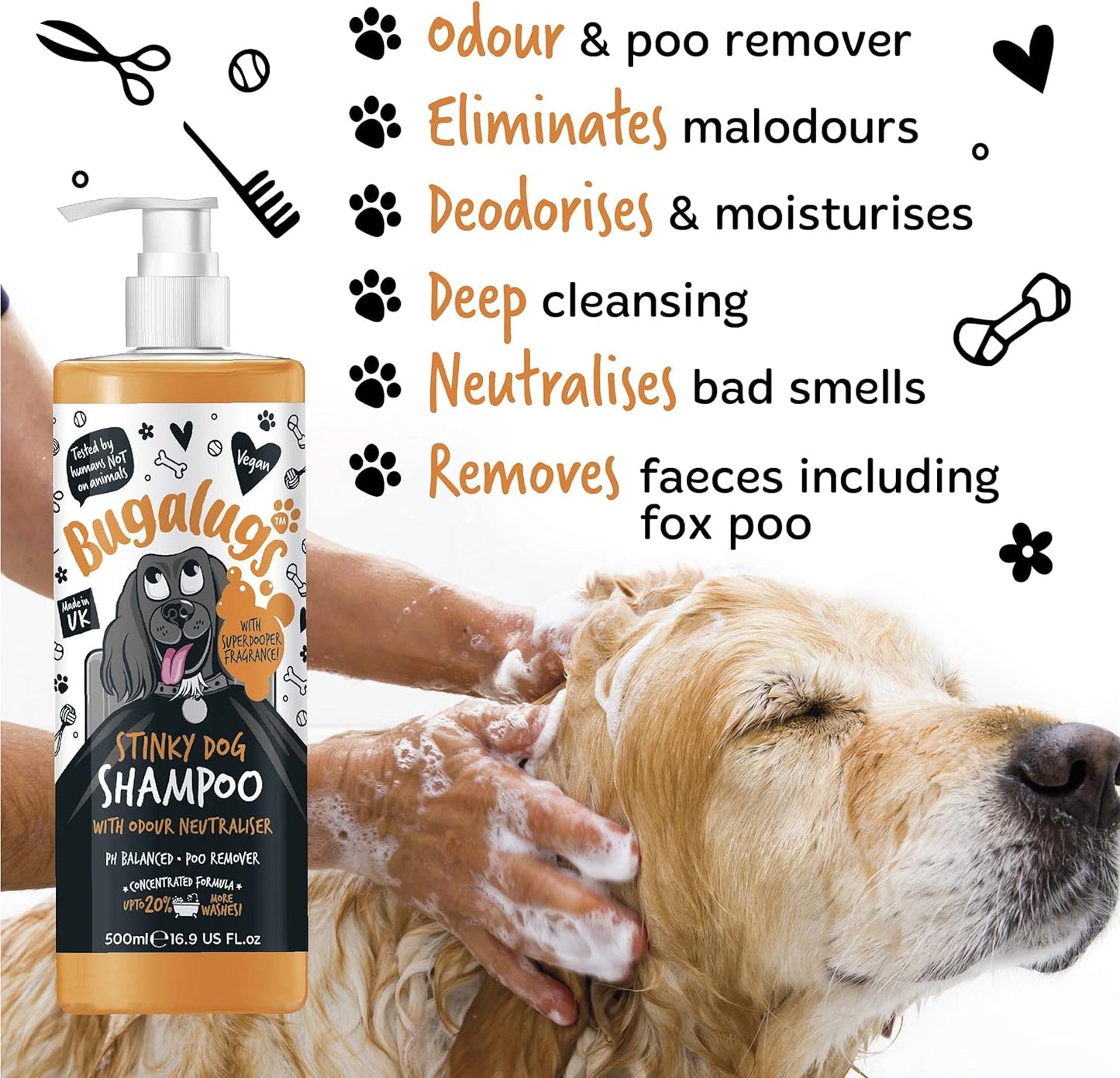 Bugalugs Stinky Dog Shampoo with Odour Neutraliser
