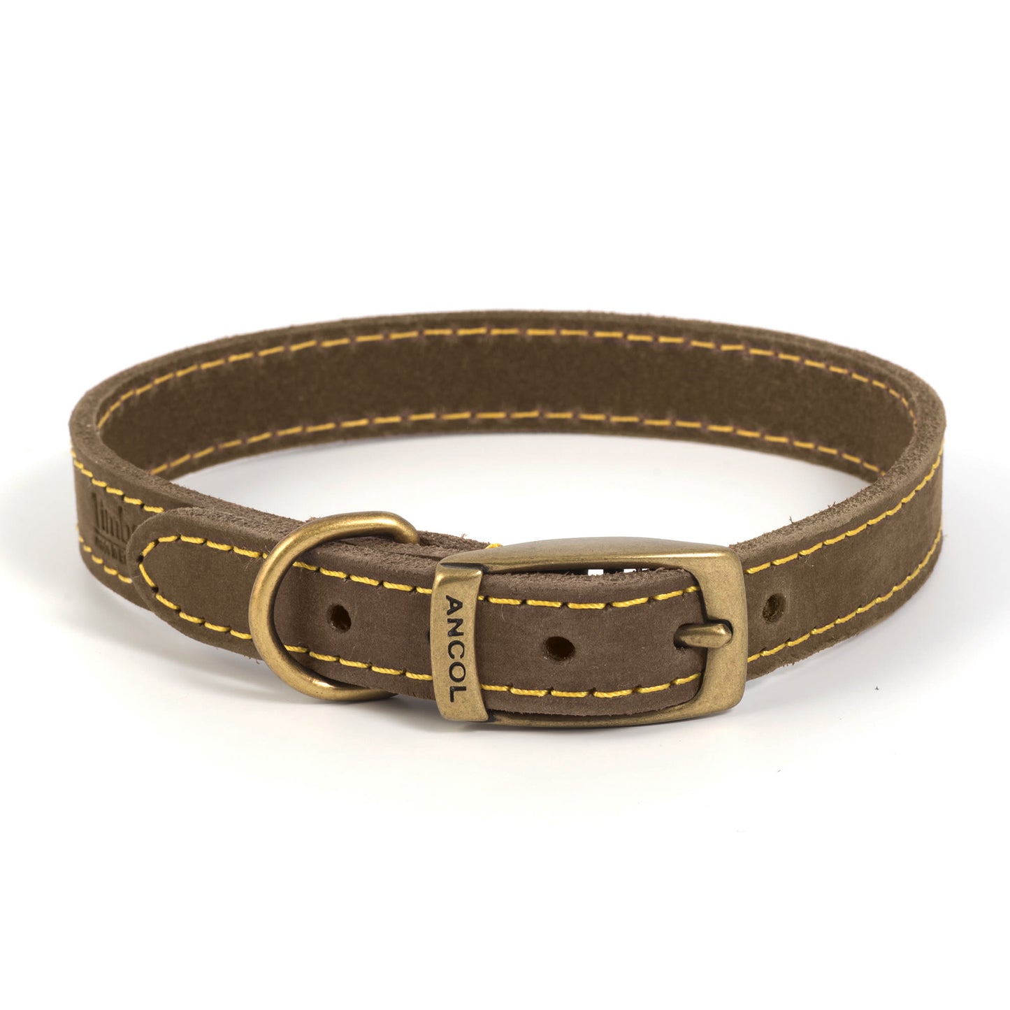 Ancol Timberwolf Leather Dog Collar - Sable