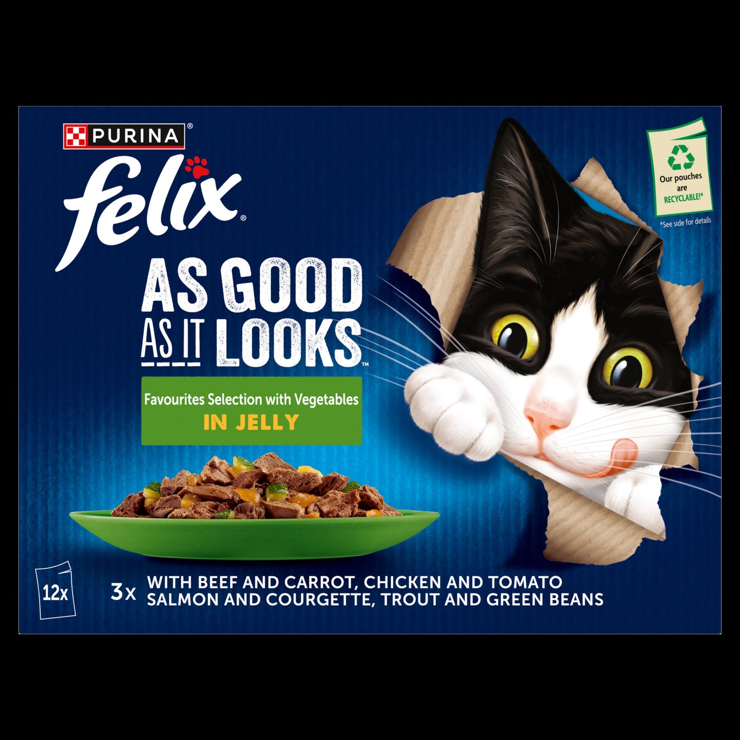 Felix As Good As it Looks Vegetable in Jelly Wet Cat Food