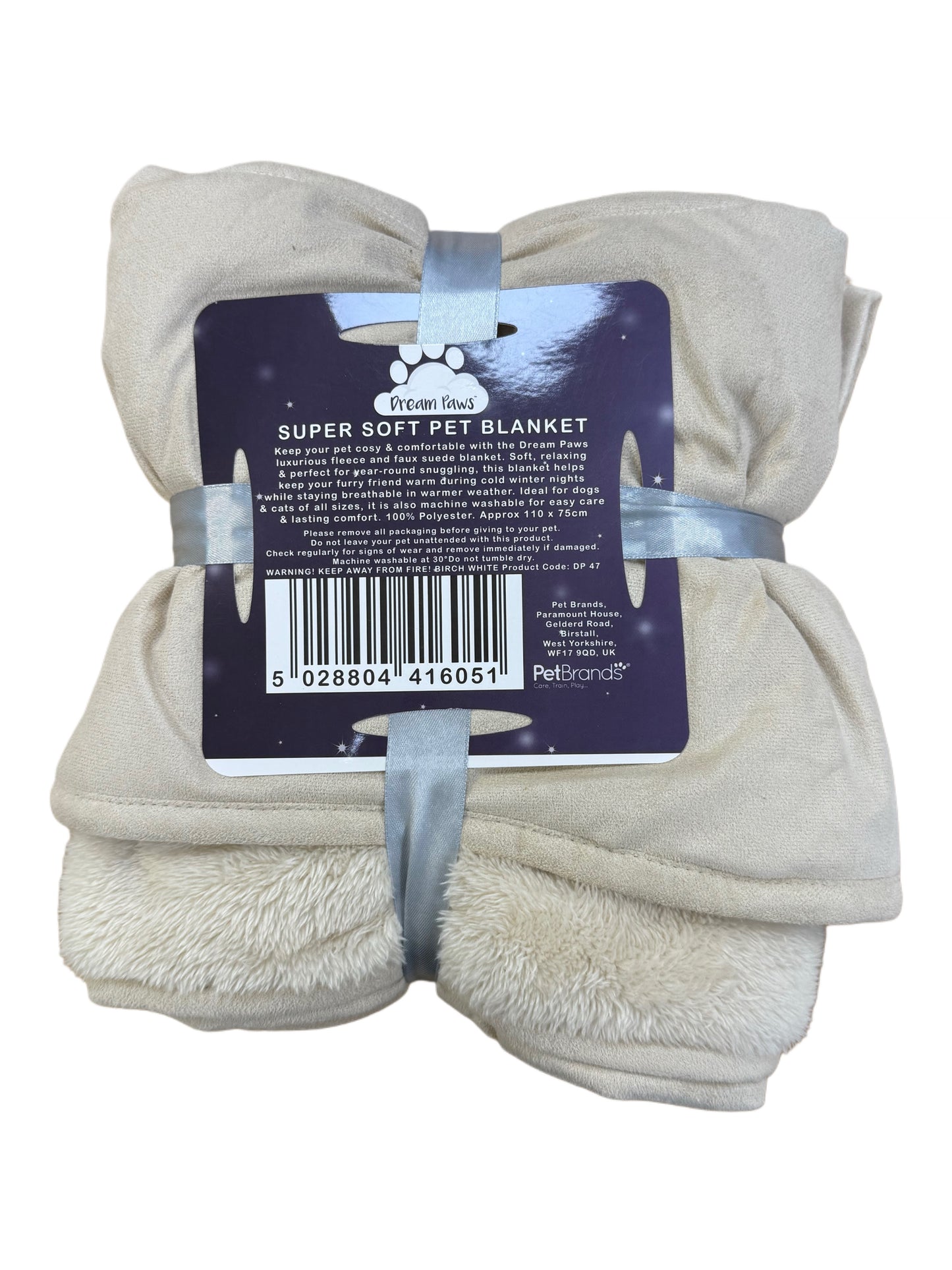 Dream Paws Pet Blanket - Birch White