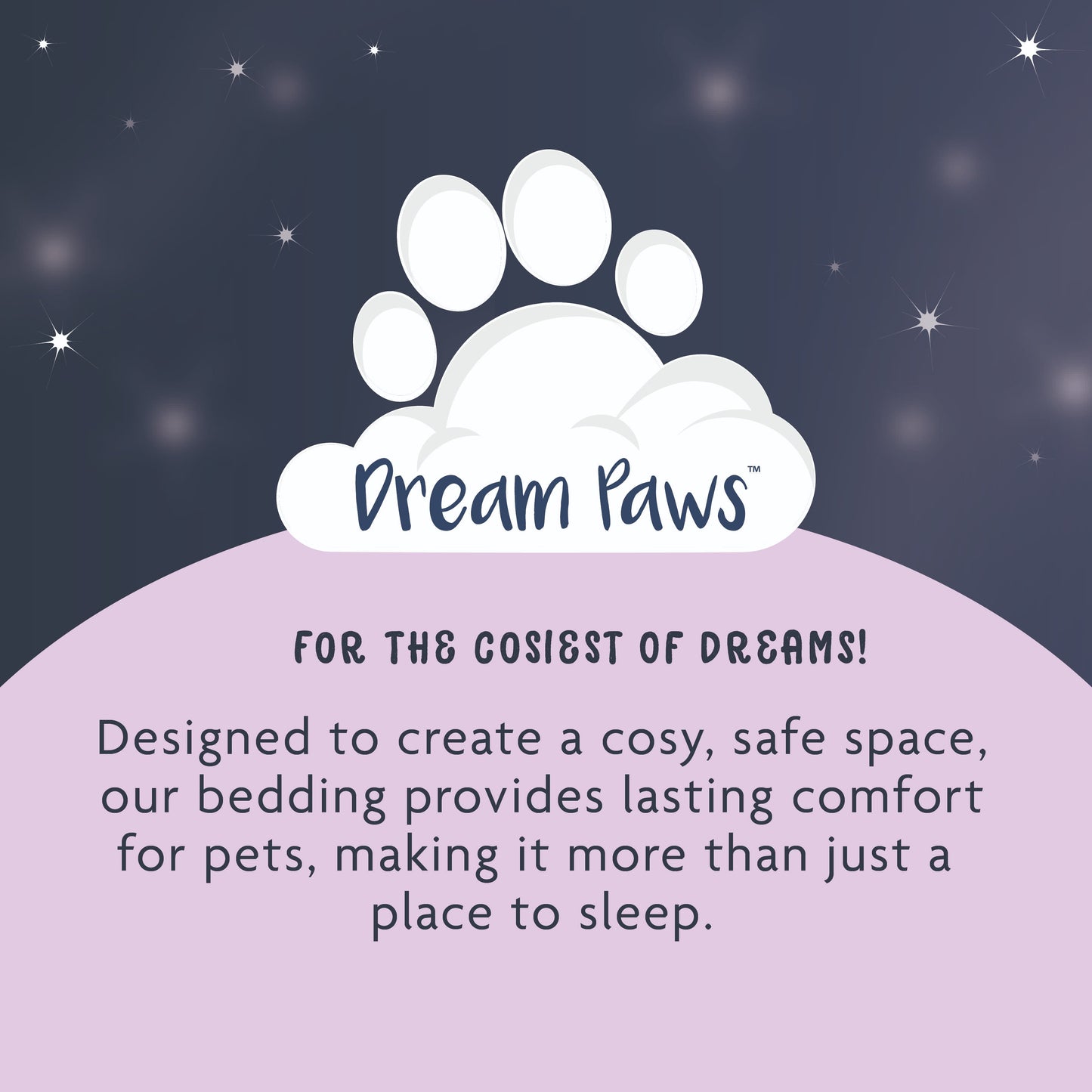 Dream Paws Grey Oval Velvet Dog Bed
