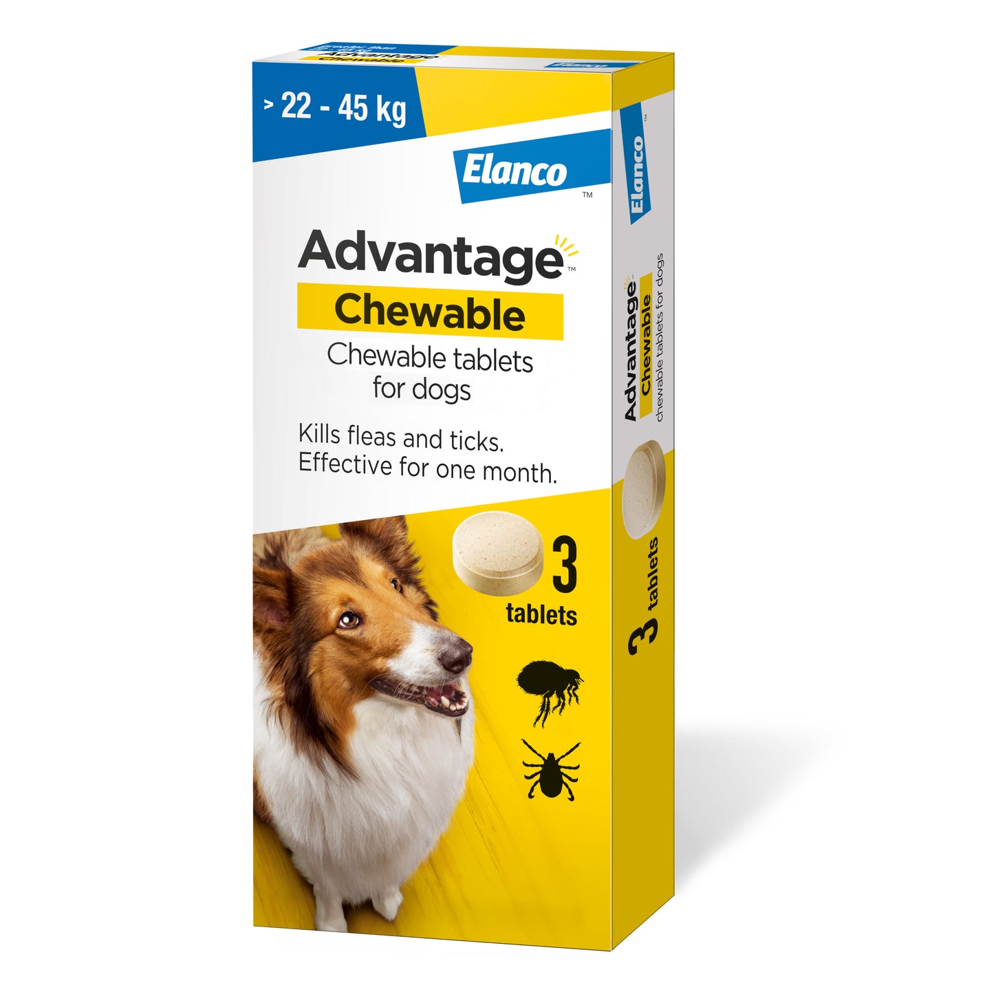 Advantage Chewable Flea and Tick Protection for Dogs - 3 Pack