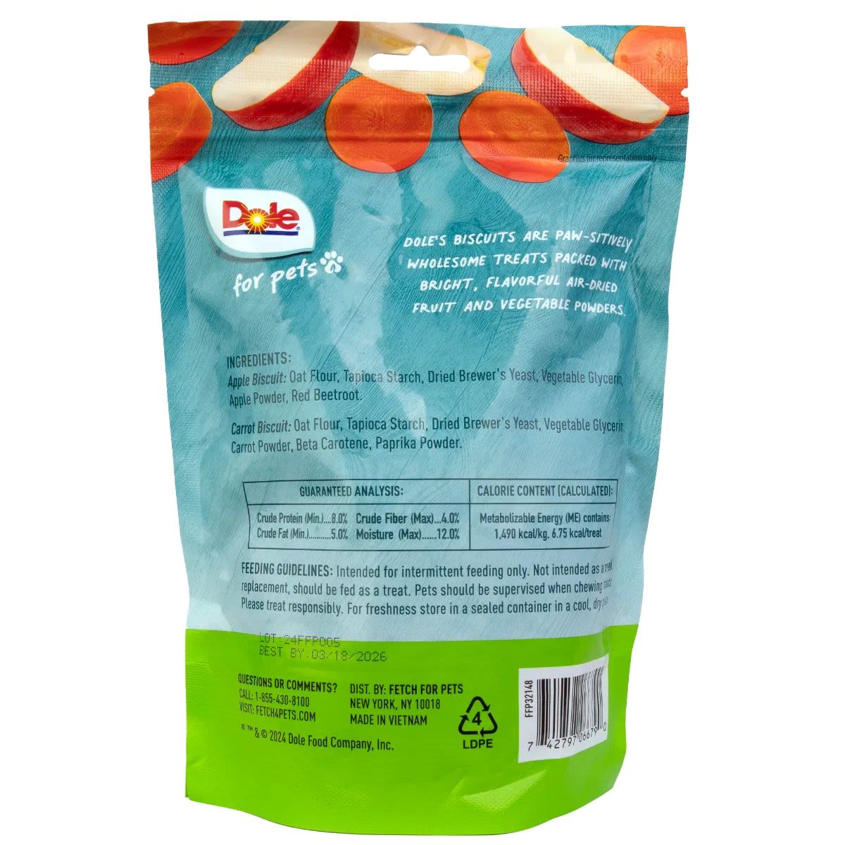 Dole Apple & Carrot Dog Biscuits