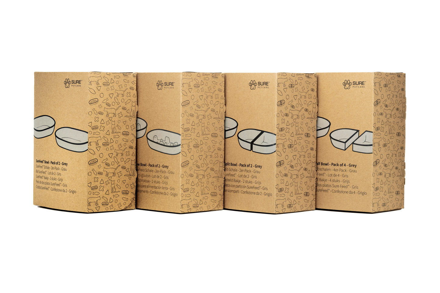 Surefeed Pet Feeder Slow Bowl - Grey