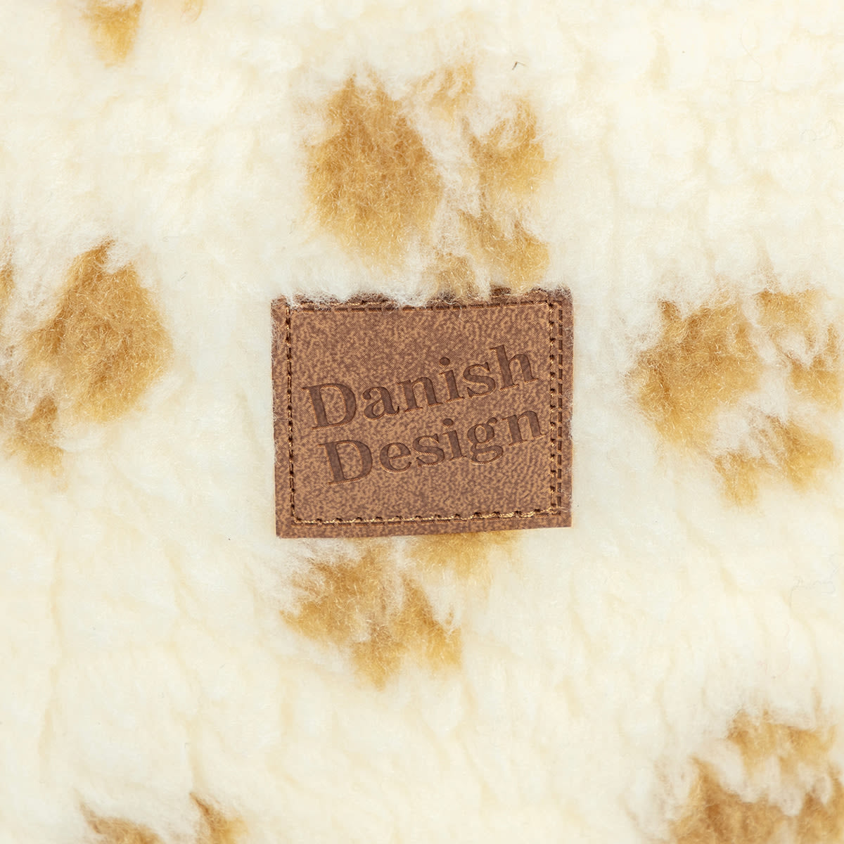 Danish Design Paw Print Cosy Cat Bed - Cream