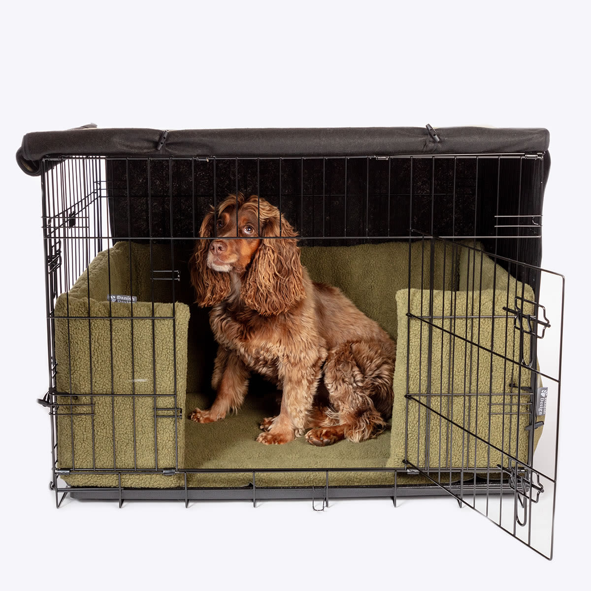 Danish Design Dog Crate Cover - Olive