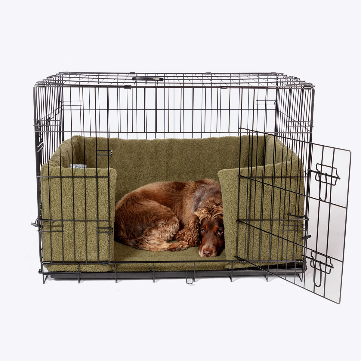 Danish Design Dog Crate Bumper - Olive
