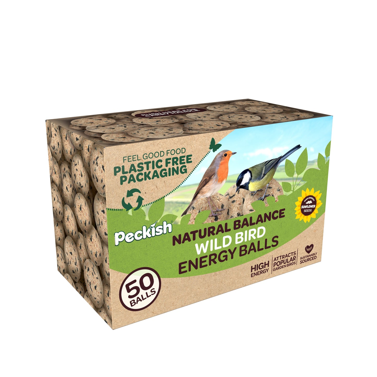 Peckish Natural Balance Energy Balls 50 Box Wild Bird Food