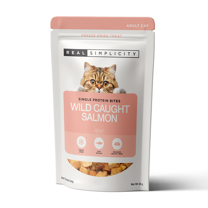 Real Simplicity Freeze Dried Single Protein Bites Wild Caught Salmon Adult Cat Treat