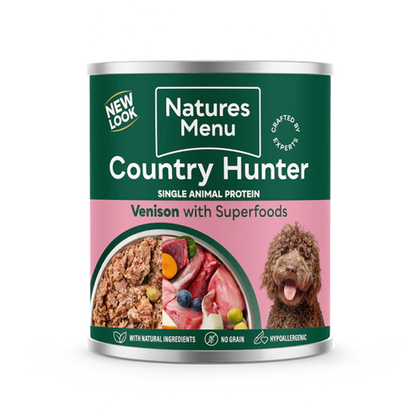 Natures Menu Country Hunter Venison Wet Dog Food Cans