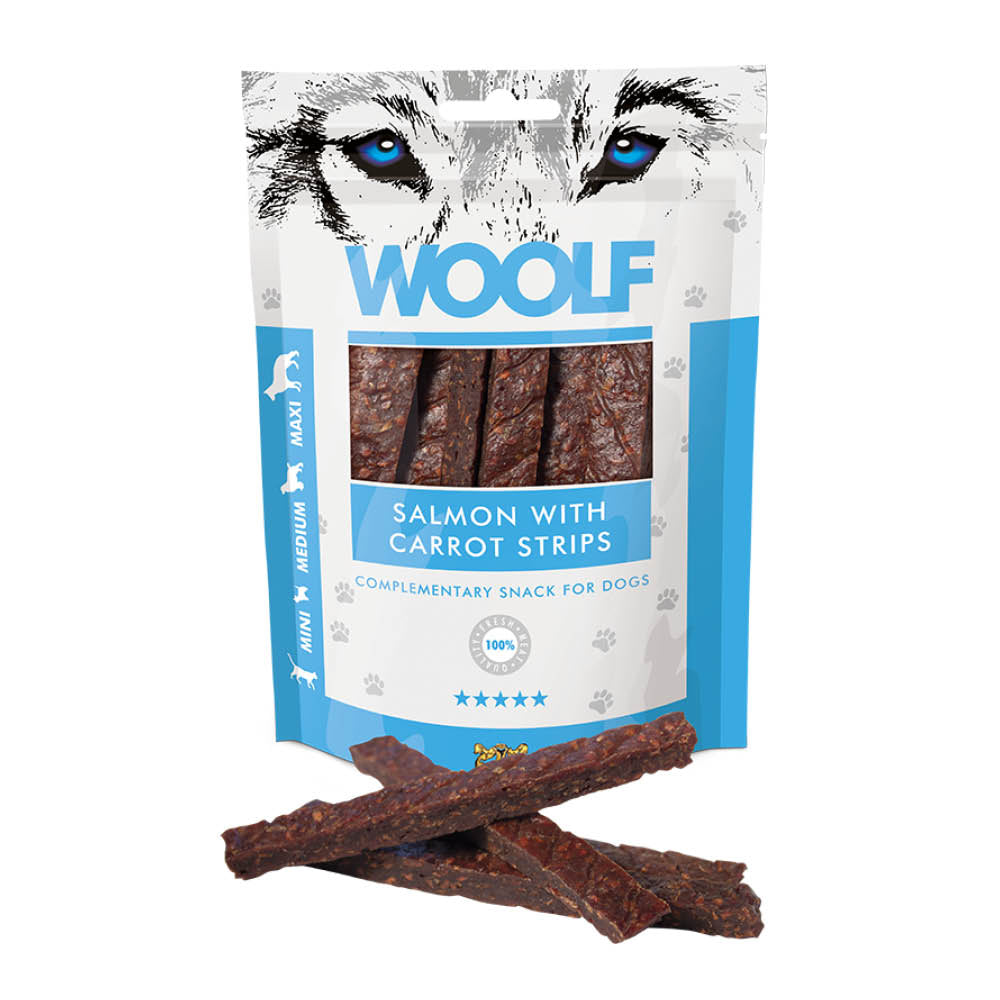 Woolf Salmon with Carrot strips Dog Treats