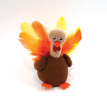 Front View of Happy Pet Christmas Shaking Terry Turkey Cat Toy