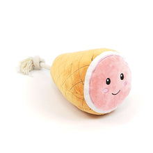 Front View of Happy Pet Christmas Ham Tough Rope Dog Toy