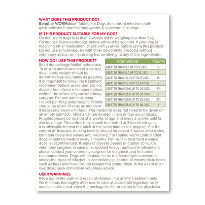 Beaphar WORMclear for Large Dog upto 40kg