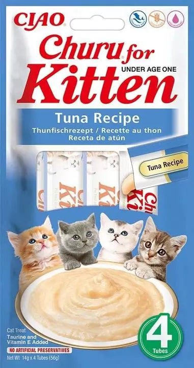 Ciao Churu 4 Pack Kitten Treat - Tuna Recipe