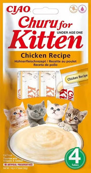 Ciao Churu 4 Pack Kitten Treat - Chicken Recipe