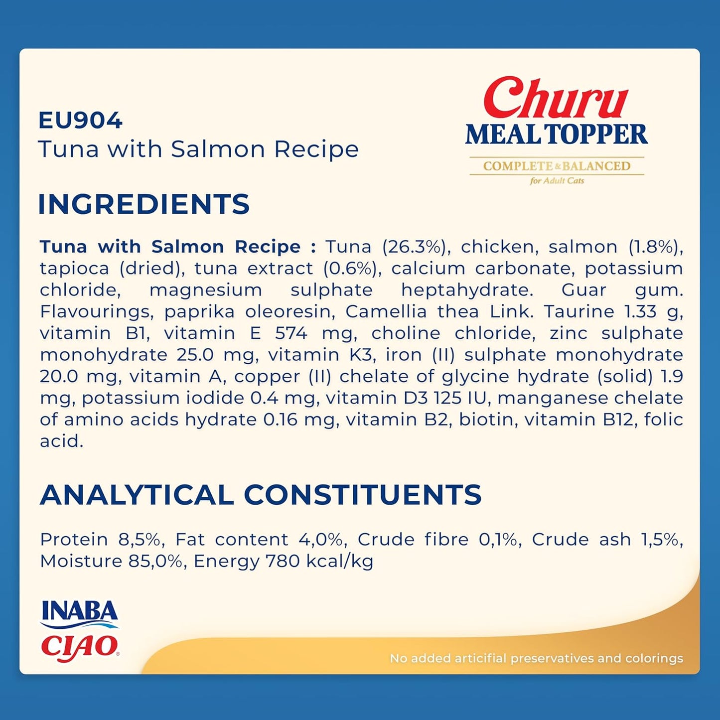 Ciao Churu Meal Topper for Adult Dogs - Chicken with Salmon Recipe - 4 x 14g