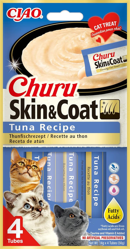 Ciao Churu Skin & Coat 4 Pack Cat Treat - Tuna Recipe