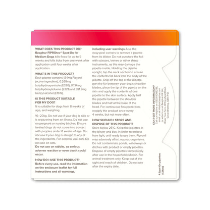 Beaphar Fiprotec Spot On Medium Dog Pipettes