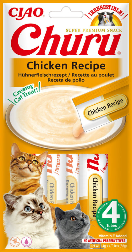 Ciao Churu 4 Pack Cat Treat - Chicken Recipe