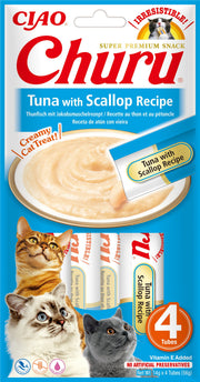 Ciao Churu 4 Pack Cat Treat - Tuna with Scallop Recipe
