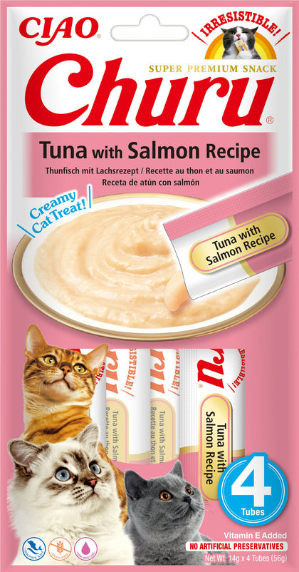 Ciao Churu 4 Pack Cat Treat - Tuna with Salmon Recipe