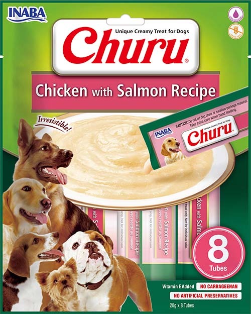 Ciao Churu 4 & 8 Pack Dog Treat - Chicken with Salmon Recipe - 4 x 14g & 8 x 20g