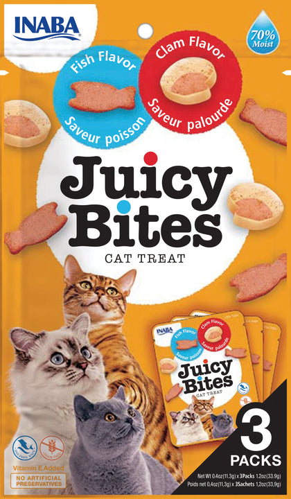Ciao Juicy Bites Cat Treat - Fish & Clam Flavour