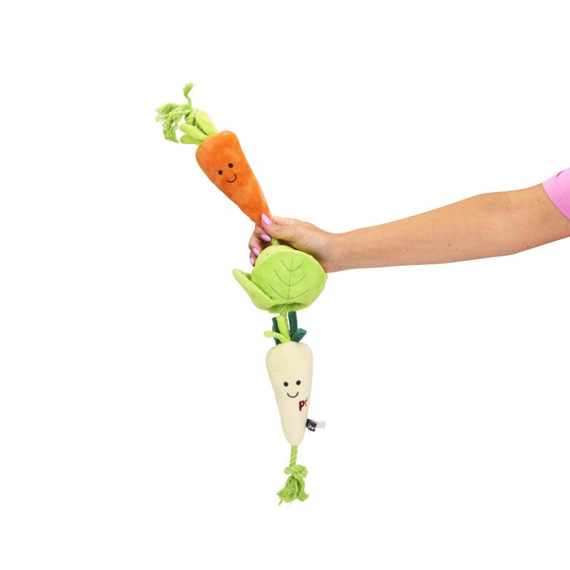 Petface Foodie Faces Christmas Veggie Tugger Dog Toy
