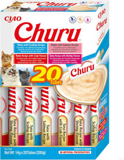 Ciao Churu 20 Pack Box Cat Treat - Tuna Seafood Variety