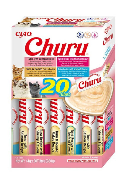 Ciao Churu 20 Pack Box Cat Treat - Seafood Variety