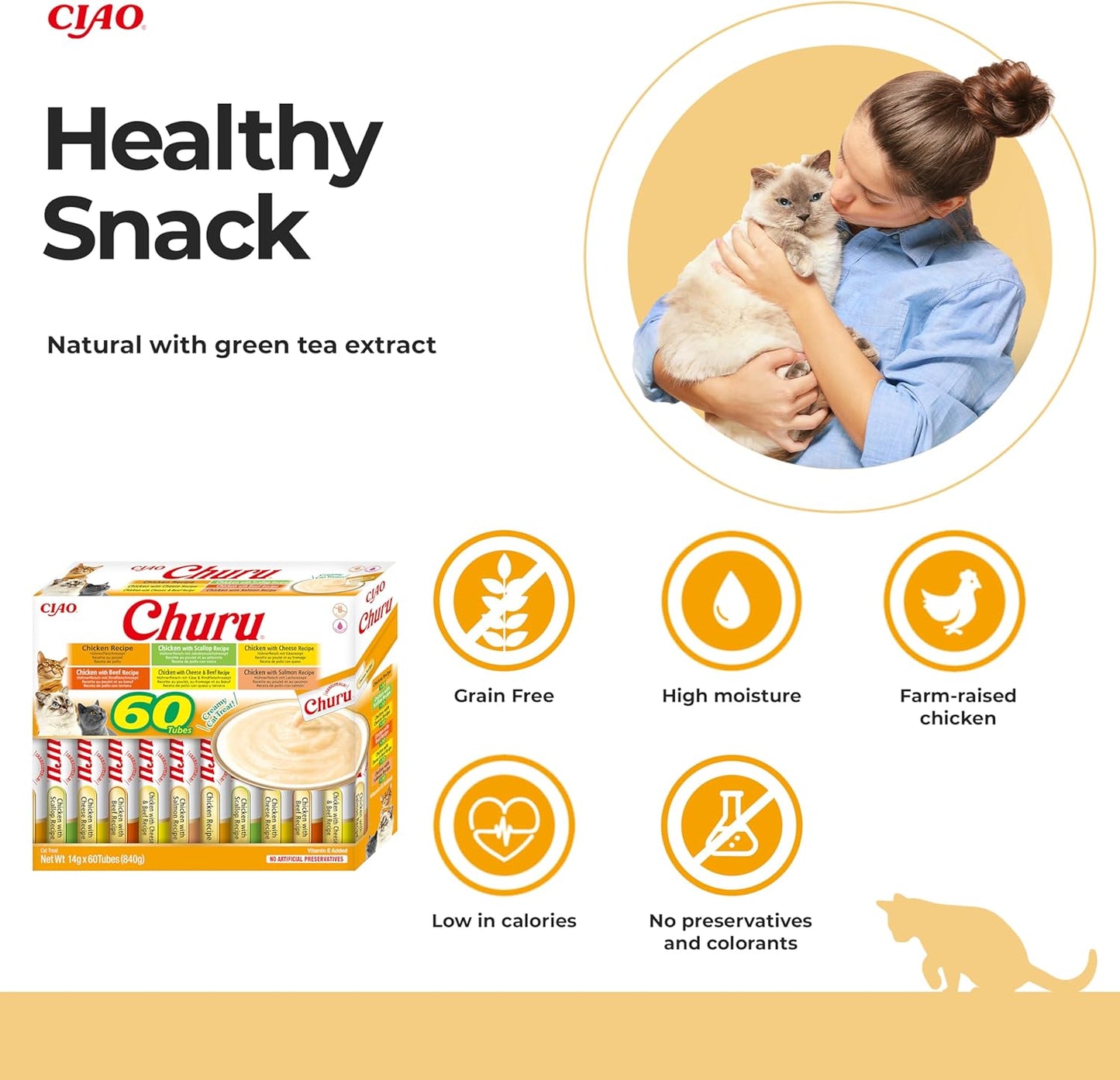 Ciao Churu 60 Pack Box Cat Treat - Chicken Variety - 60 x 14g