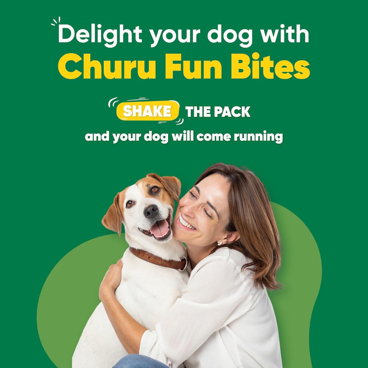 Churu Fun Bites Dog Treat - Chicken Recipe wraps Chicken with Cheese Recipe - 8 x 12g