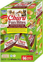 Ciao Churu Fun Bites Dog Treat - Chicken Recipe wraps Chicken with Pumpkin Recipe