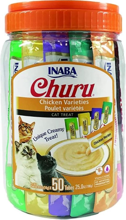 Ciao Churu 50 Pack Cat Treat - Chicken Varieties