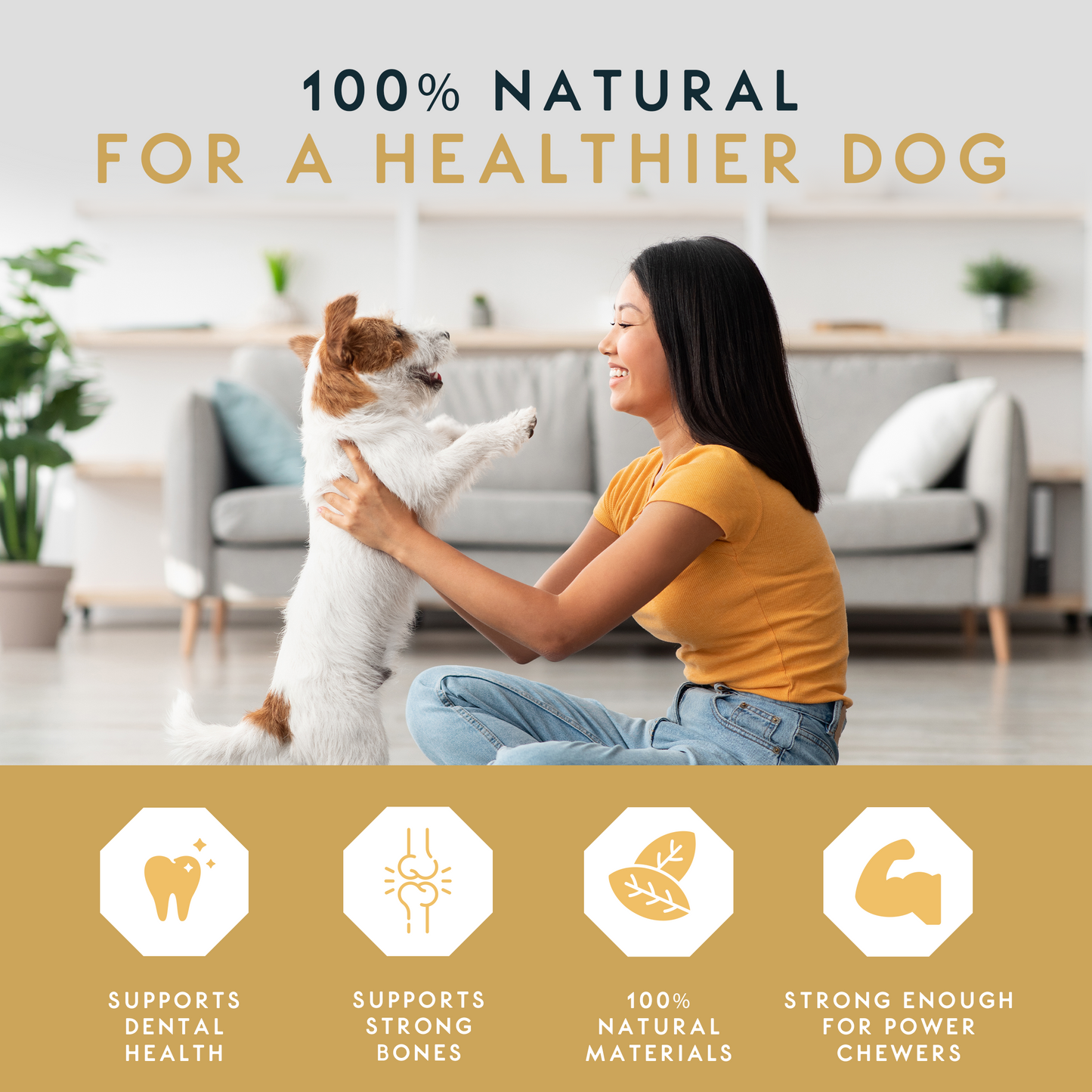 Elkwood 100% Natural Split Antler Chew | Large