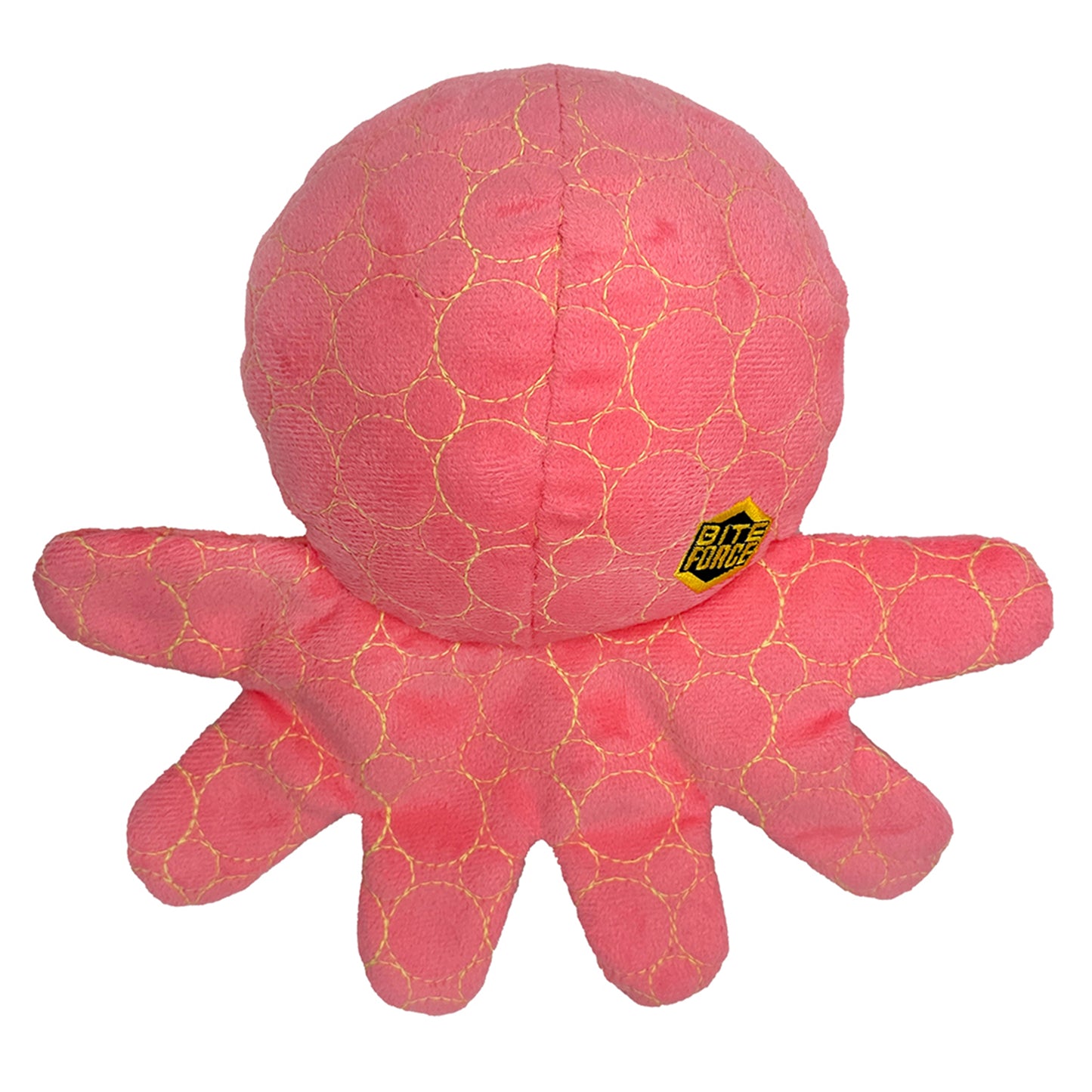 Bite Force Kevlar Tough Plush Octopus Squeak and Crinkle Dog Toy