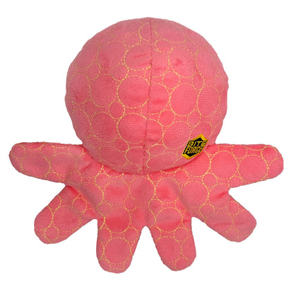 Bite Force Kevlar Tough Plush Octopus Squeak and Crinkle Dog Toy