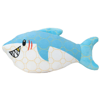 Bite Force Kevlar Tough Plush Shark Squeak and Crinkle Dog Toy