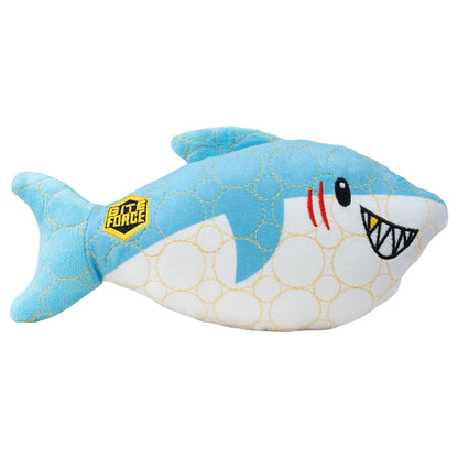 Bite Force Kevlar Tough Plush Shark Squeak and Crinkle Dog Toy