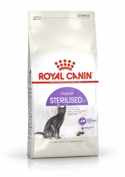 Front View of Royal Canin Sterilised 37 Adult Dry Cat Food - 10kg