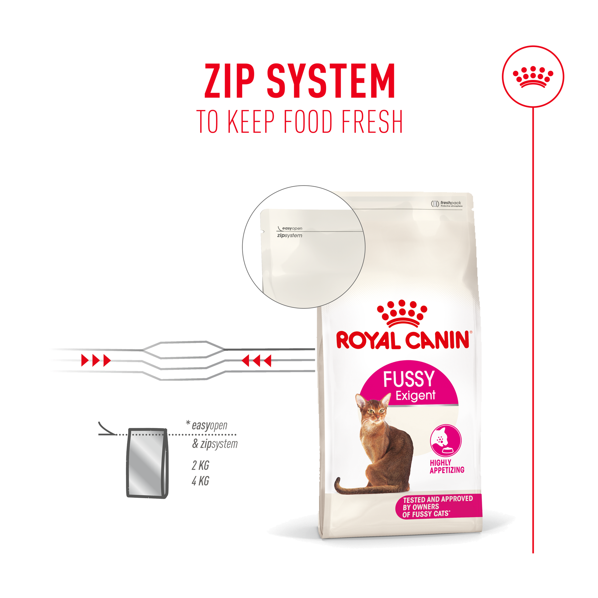 Royal Canin Fussy Adult Dry Cat Food - 50g, 400g, 2kg, 4kg & 10kg